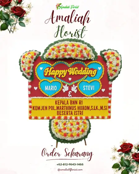 Papan Bunga Pernikahan Spantan Jaya